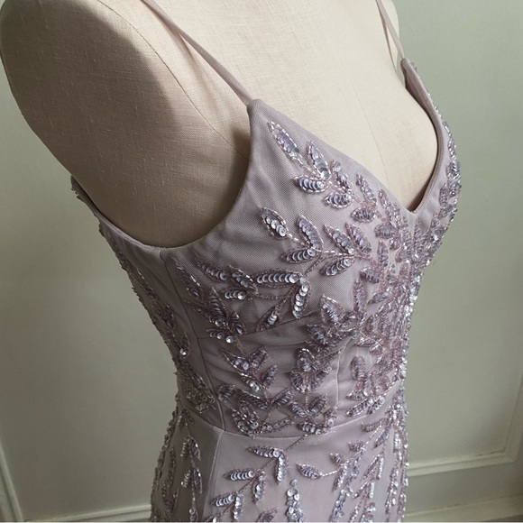 Marina Beaded V-Neck Gown - Picture 5 of 10